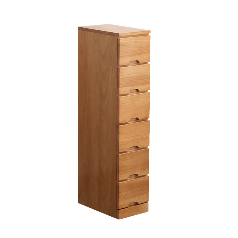 44.09" H Mid-Century Modern Solid Wood Accent Chest with 6 Drawers