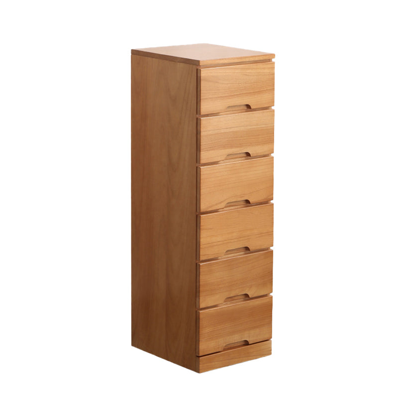44.09" H Mid-Century Modern Solid Wood Accent Chest with 6 Drawers