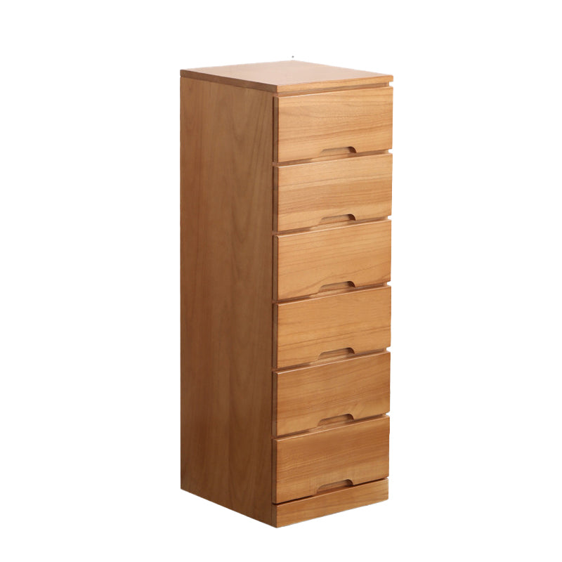 44.09" H Mid-Century Modern Solid Wood Accent Chest with 6 Drawers