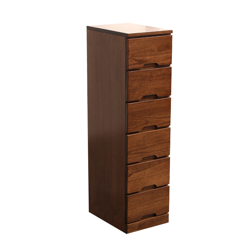 44.09" H Mid-Century Modern Solid Wood Accent Chest with 6 Drawers