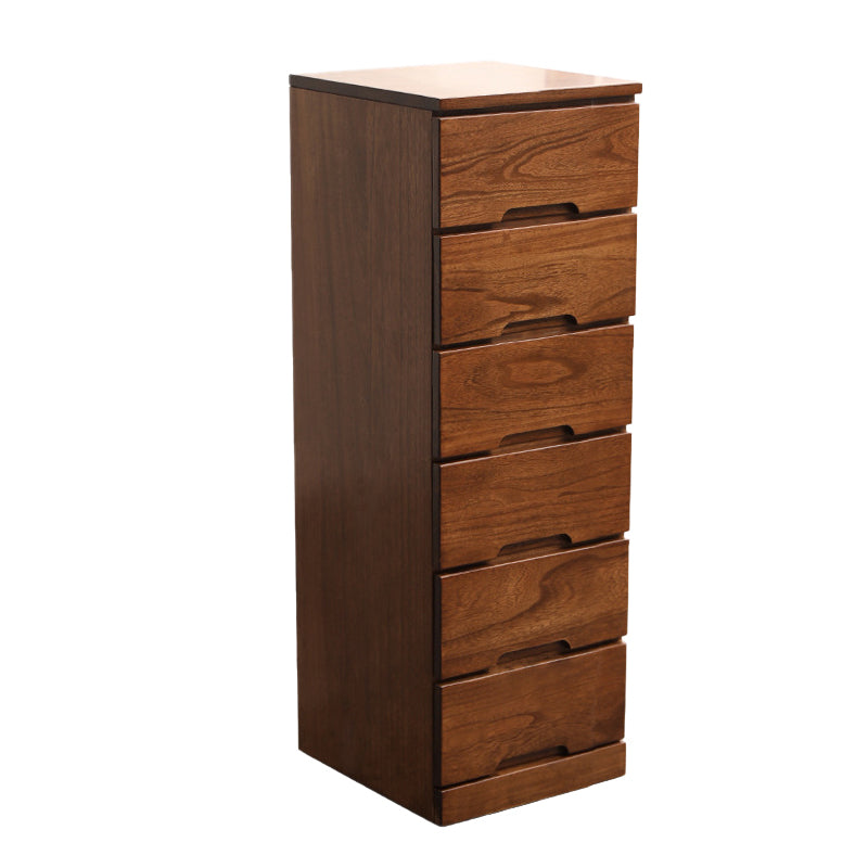 44.09" H Mid-Century Modern Solid Wood Accent Chest with 6 Drawers