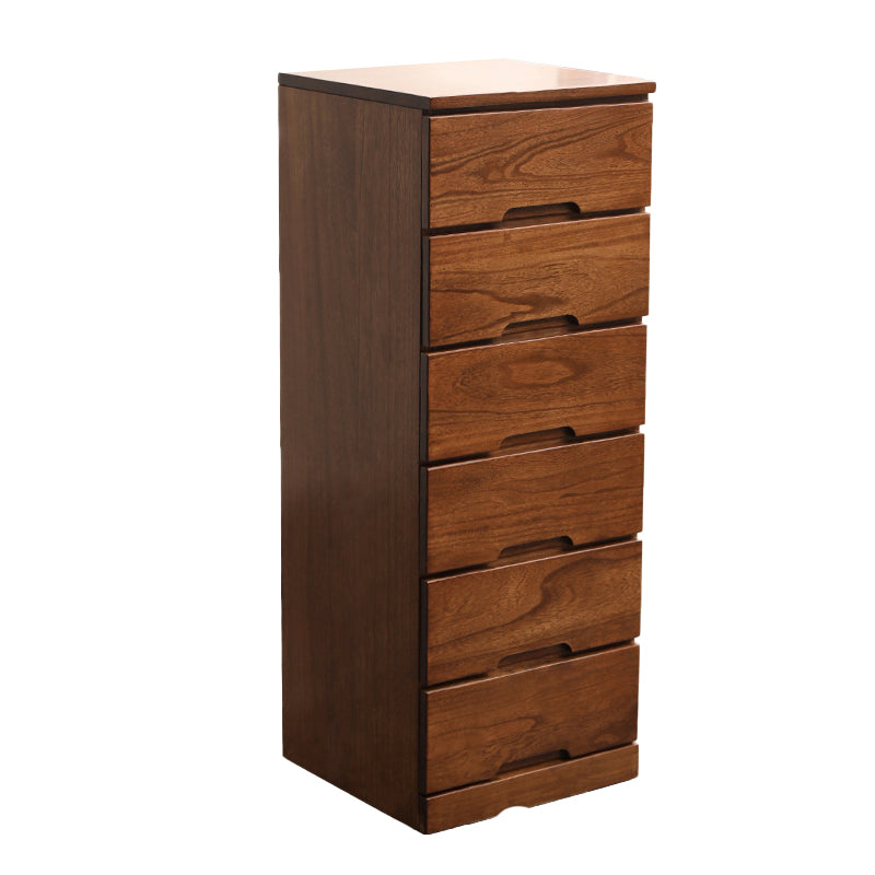44.09" H Mid-Century Modern Solid Wood Accent Chest with 6 Drawers