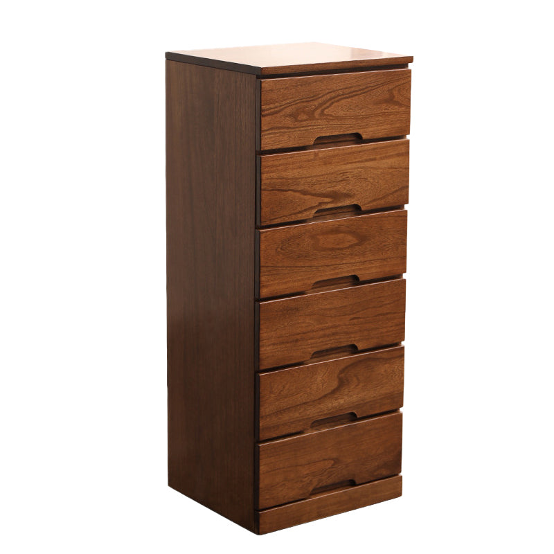 44.09" H Mid-Century Modern Solid Wood Accent Chest with 6 Drawers