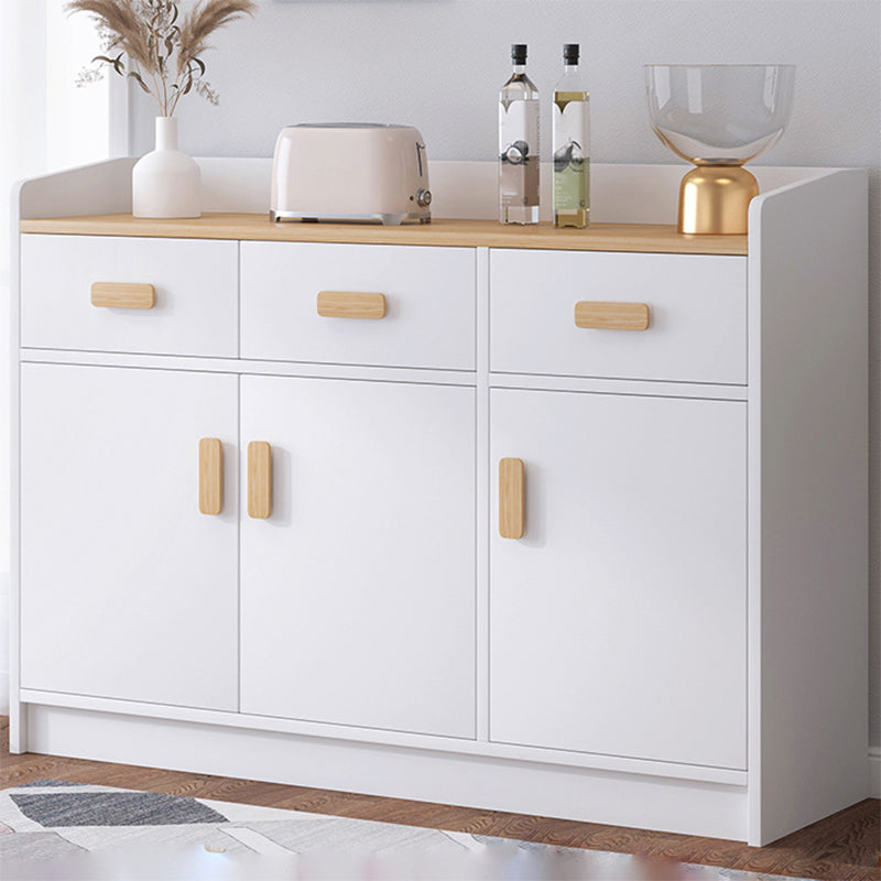 Wood Accent Cabinet with Drawer Contemporary  Rectangle Side Cabinet