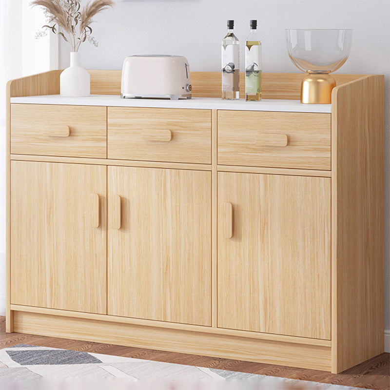Wood Accent Cabinet with Drawer Contemporary  Rectangle Side Cabinet