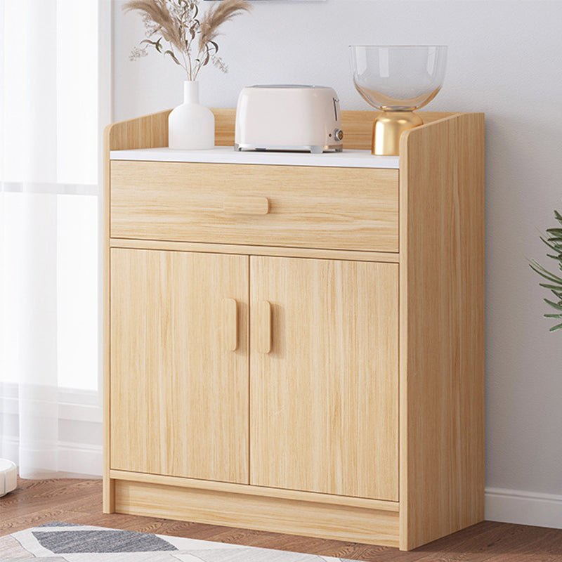 Wood Accent Cabinet with Drawer Contemporary  Rectangle Side Cabinet