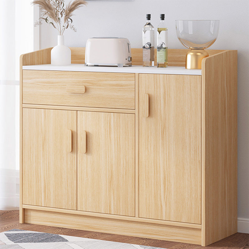 Wood Accent Cabinet with Drawer Contemporary  Rectangle Side Cabinet