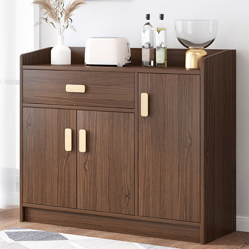 Wood Accent Cabinet with Drawer Contemporary  Rectangle Side Cabinet