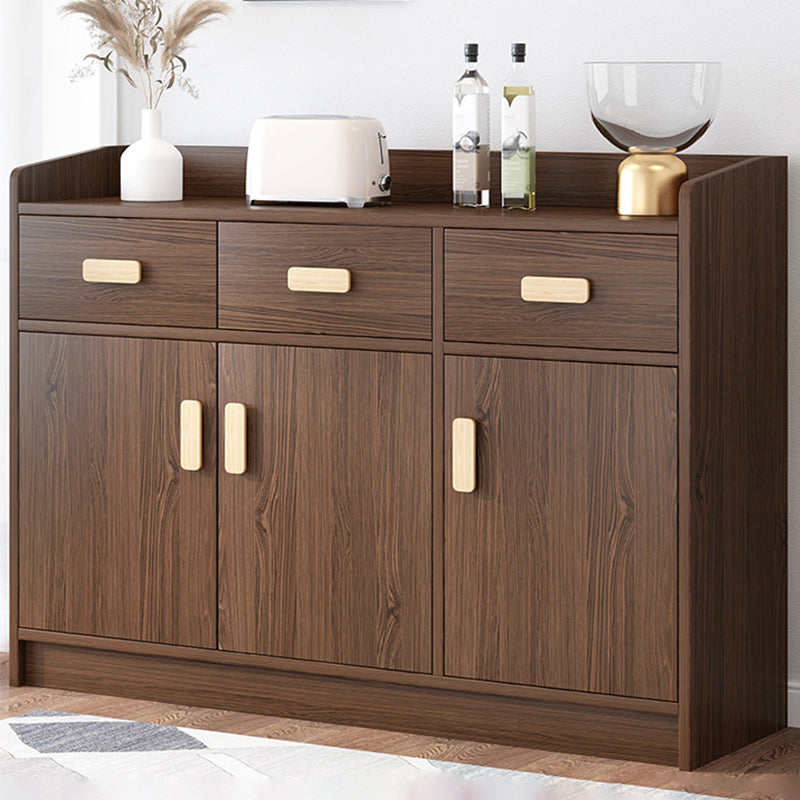 Wood Accent Cabinet with Drawer Contemporary  Rectangle Side Cabinet