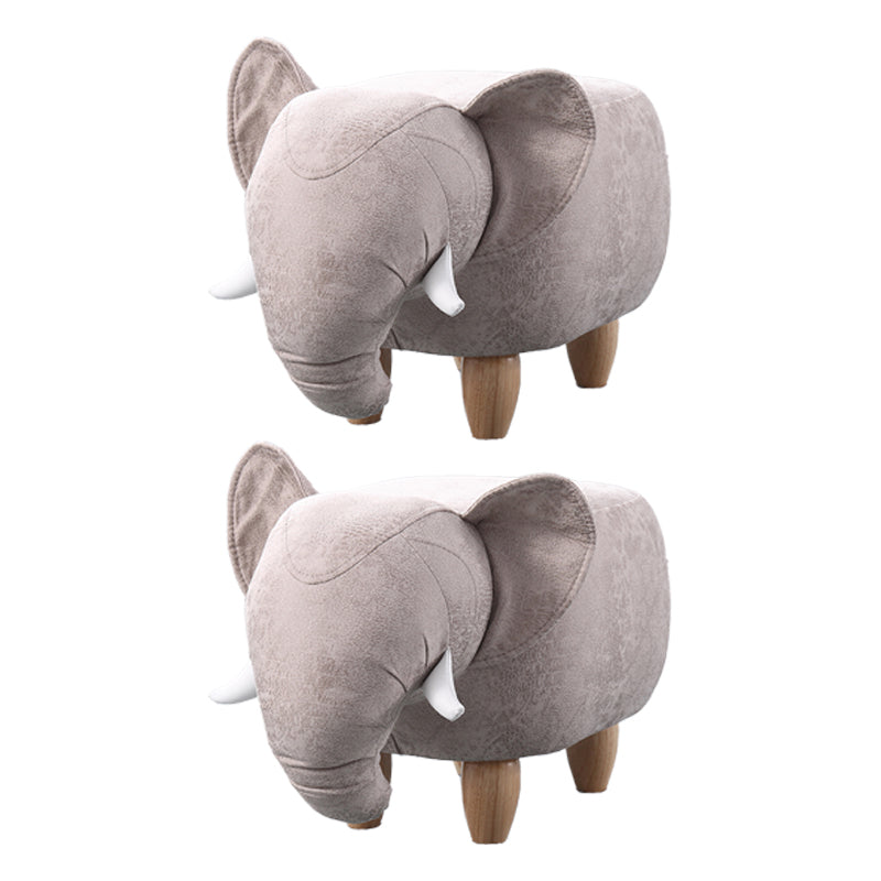 Contemporary Faux Leather Upholstered Ottoman Specialty Shape Pouf