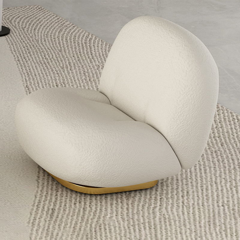 Contemporary Wool Sofa Armless Tight Back Sofa in Beige For Living Room