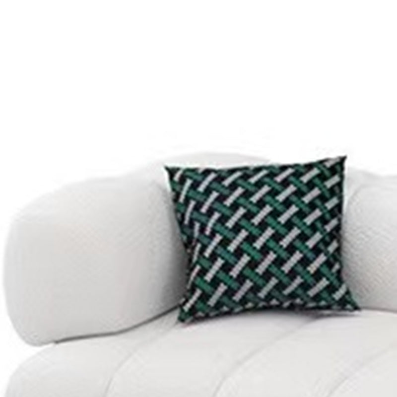 Wool Recessed Arm Sofa Contemporary Standard Sofa for Living Room