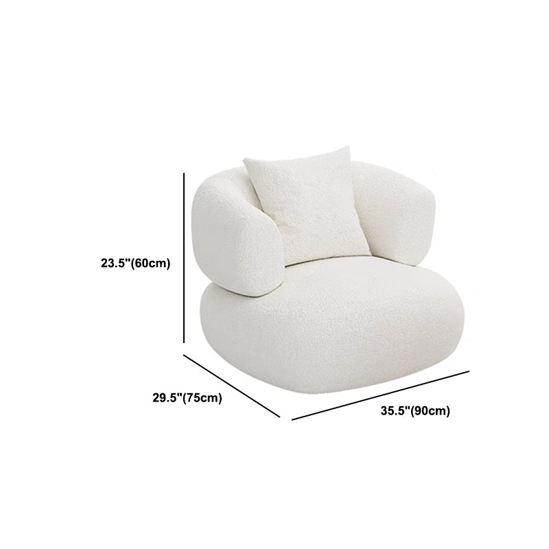 Wool Recessed Arm Sofa Contemporary Standard Sofa for Living Room