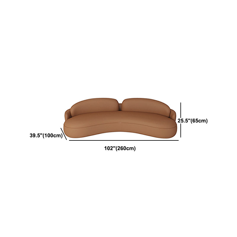 Faux Leather Cushions Back Sofa Recessed Arm 39.37 " Wide Sofa