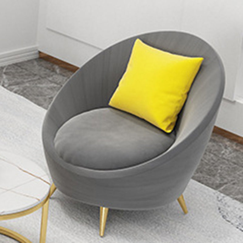Velvet Contemporary Curved Sofa Sloped Arm Tight Back Sofa for Living Room