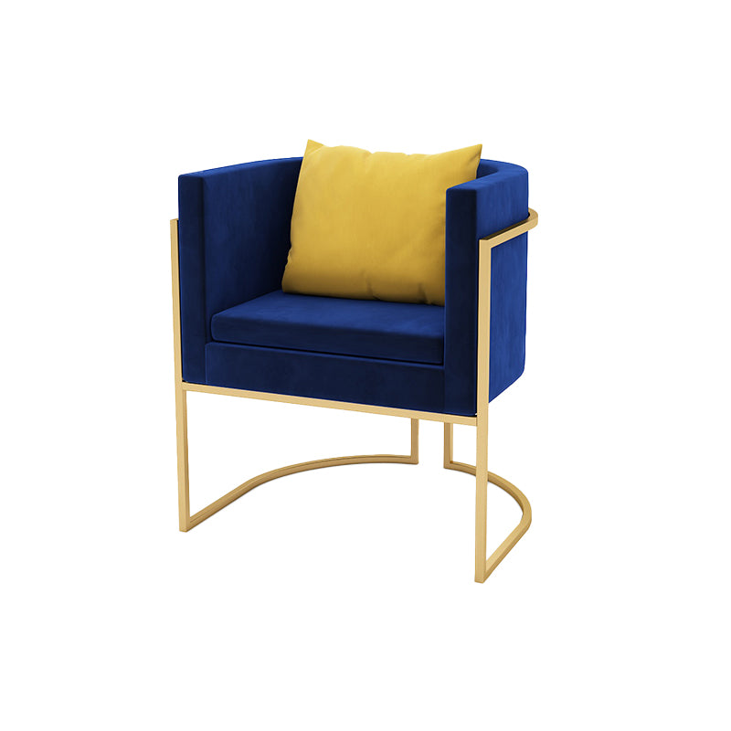 Modern Tuxed Back Sofa with Golden Base and Tight Back for Living Room