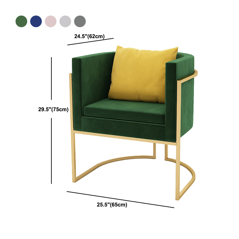 Modern Tuxed Back Sofa with Golden Base and Tight Back for Living Room