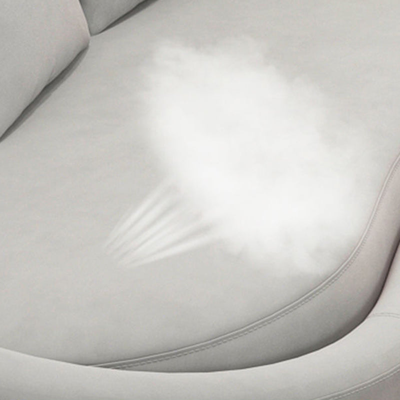 Contemporary Curved Sofa for Apartment 33.46" High Sloped Arm Sofa