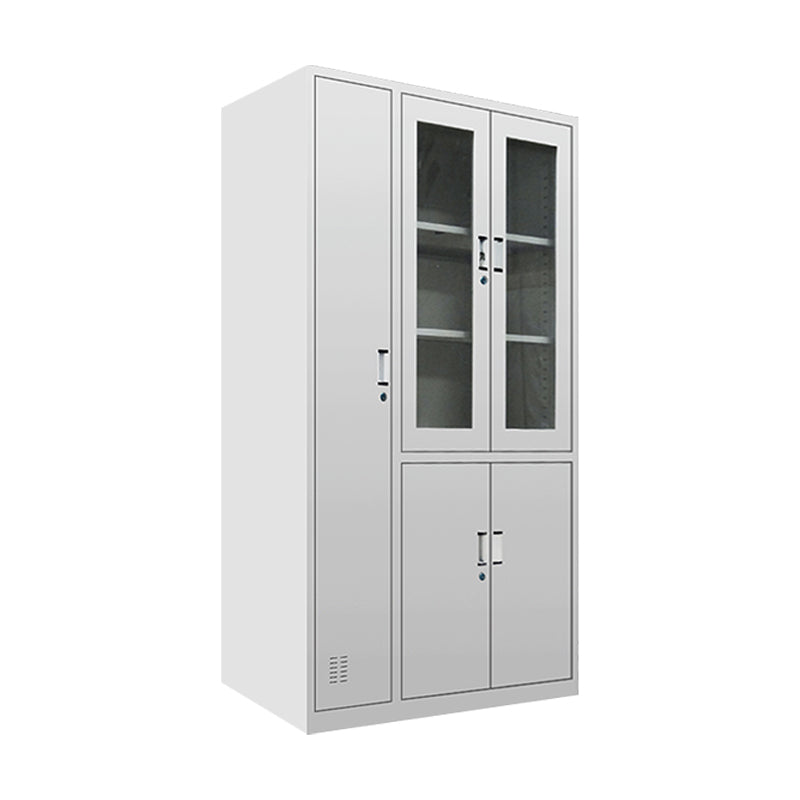 Metal Wardrobe Cabinet Contemporary Hinged Wardrobe Armoire for Bedroom