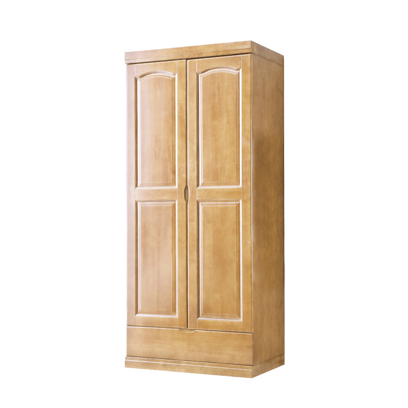 Traditional Wardrobe Armoire Solid Wood Wardrobe Closet with Shelves