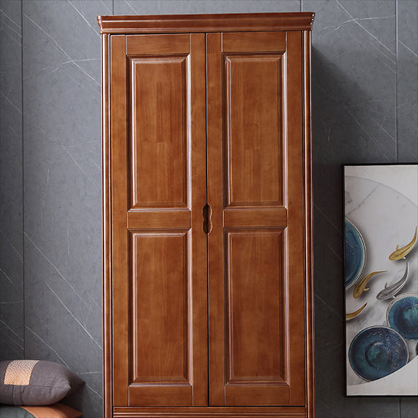 Traditional Wardrobe Armoire Solid Wood Wardrobe Closet with Shelves
