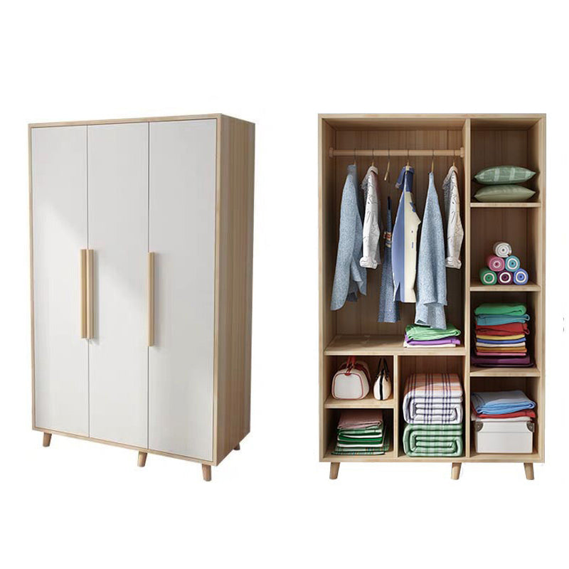 Engineered Wood Wardrobe Armoire Modern Style Wardrobe for Bedroom