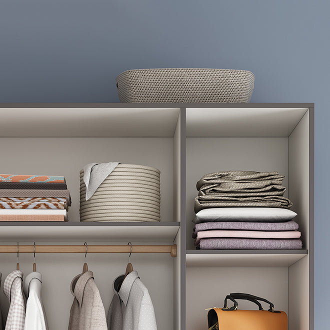 Engineered Wood Wardrobe Armoire Modern Style Wardrobe for Bedroom