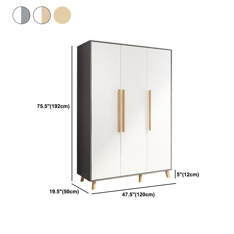 Engineered Wood Wardrobe Armoire Modern Style Wardrobe for Bedroom