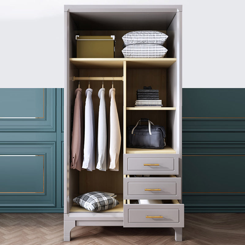 Traditional Solid Wood Wardrobe Closet Hinged Wardrobe Armoire