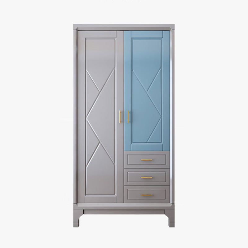 Traditional Solid Wood Wardrobe Closet Hinged Wardrobe Armoire