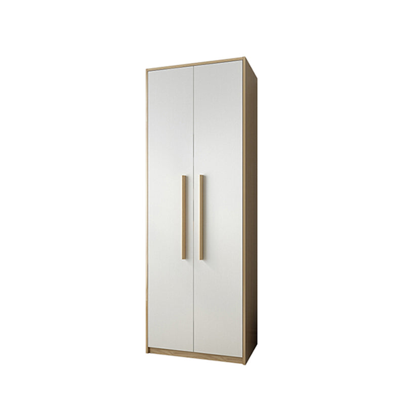 Contemporary White Storage Cabinet for Bedroom Manufactured Wood Hinged Door Cabinet