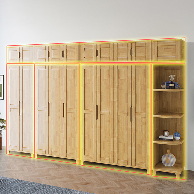 Light Wood Finish Wardrobe Armoire Traditional Wardrobe Cabinet