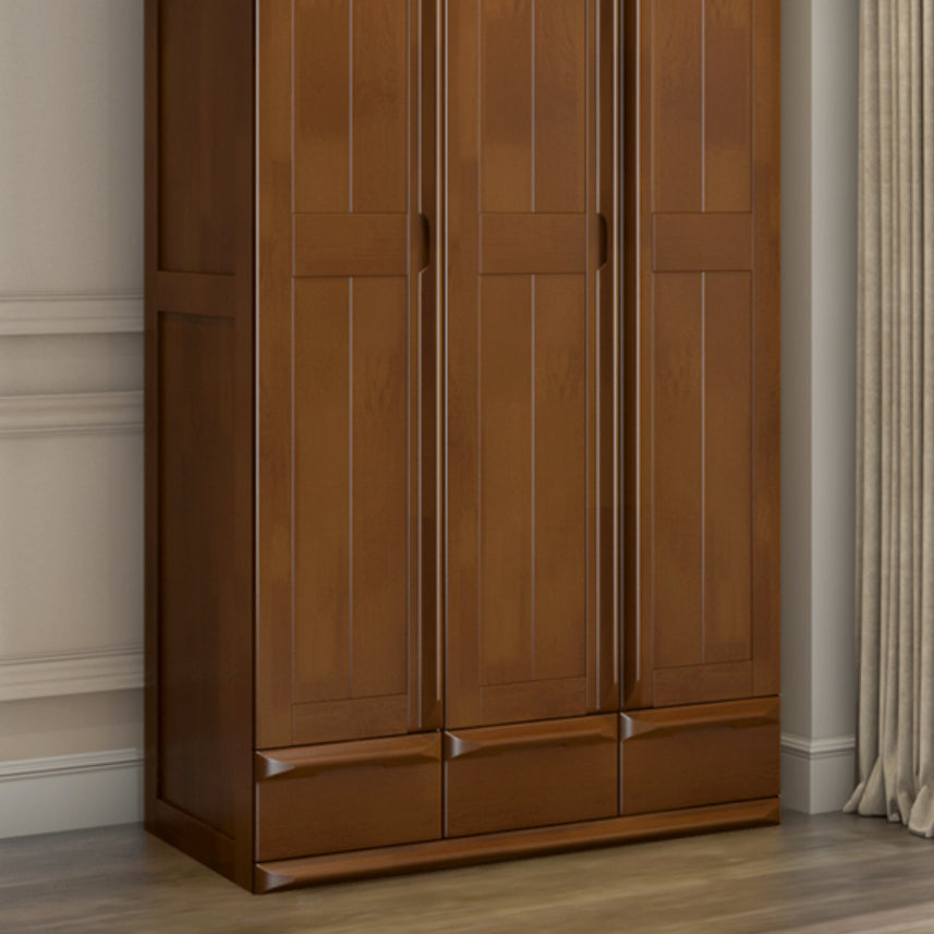Rubberwood Wardrobe Cabinet With Drawer Traditional Wardrobe Closet