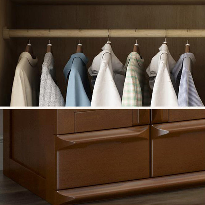 Rubberwood Wardrobe Cabinet With Drawer Traditional Wardrobe Closet