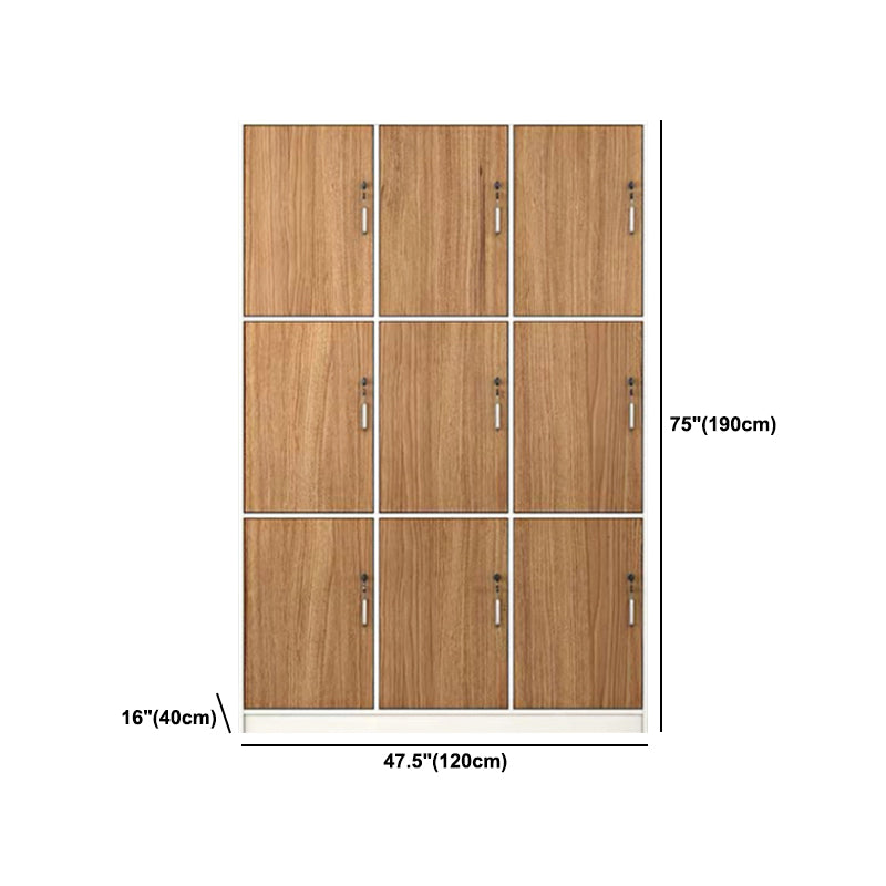 Natural Finish Indoor Cabinet Contemporary Storage Cabinet with Hinged Door