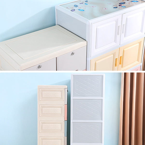 Contemporary Style Bedroom Cabinet Plastic Non-Hanging Storage Cabinet