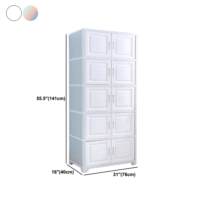 Contemporary Style Bedroom Cabinet Plastic Non-Hanging Storage Cabinet