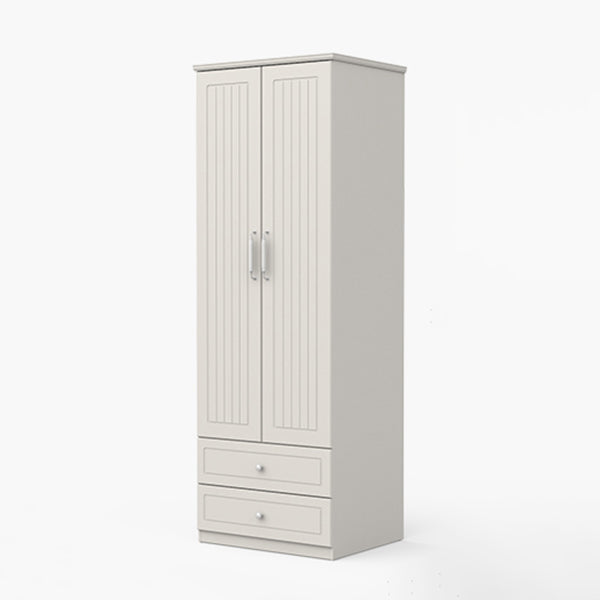 Contemporary Style Wardrobe Wood 2-Drawer Wardrobe Closet for Bedroom