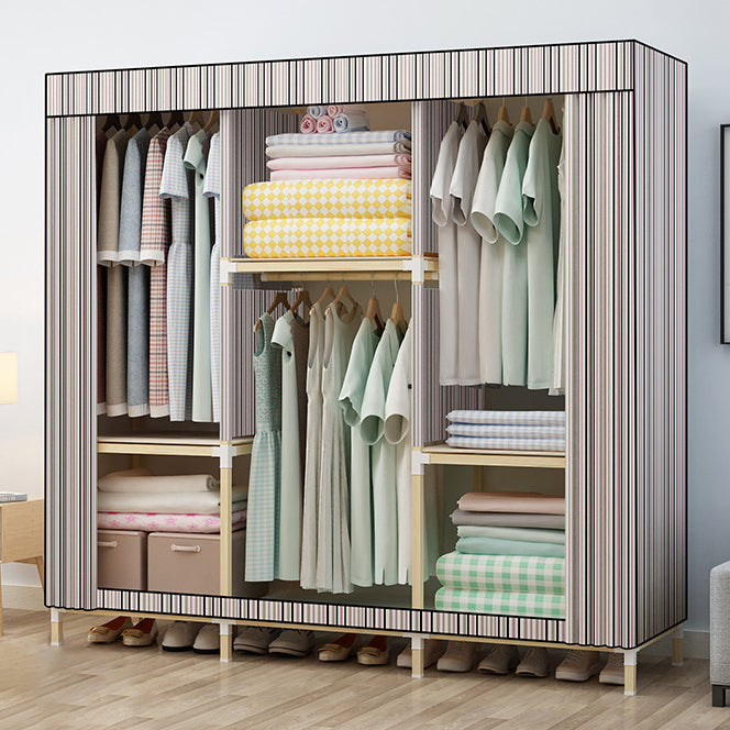 Modern Style Wardrobe Solid Wood 1-Door Wardrobe Closet for Bedroom