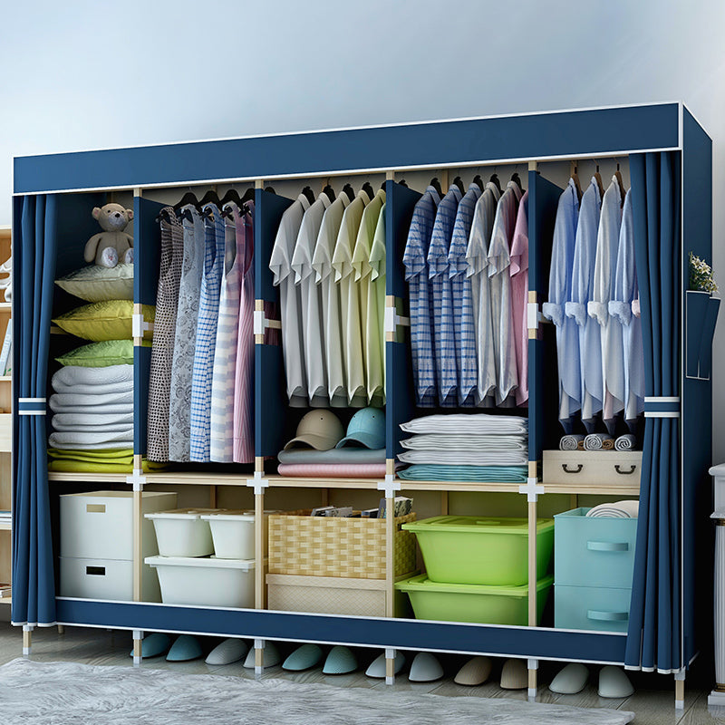 Modern Style Wardrobe Solid Wood 1-Door Wardrobe Closet for Bedroom