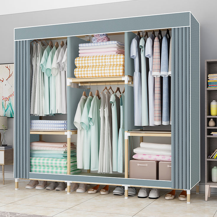 Modern Style Wardrobe Solid Wood 1-Door Wardrobe Closet for Bedroom