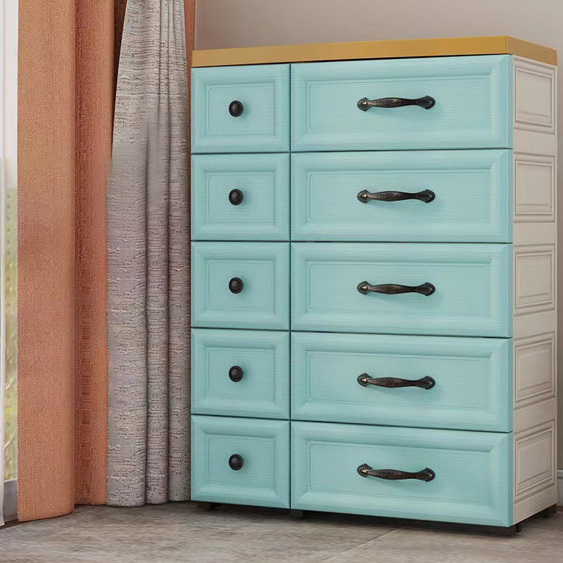 Modern Wardrobe Plastic 10-drawer Wardrobe Closet,29.53" D x 13.78" W x 39.37" H