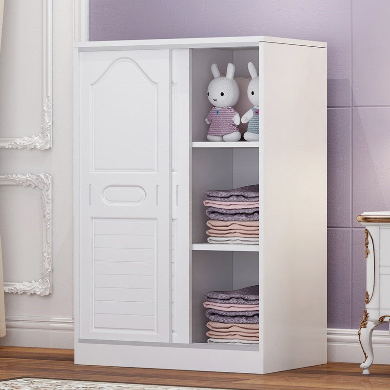 Modern Style Wardrobe Wood 2-Door Wardrobe Closet for Bedroom