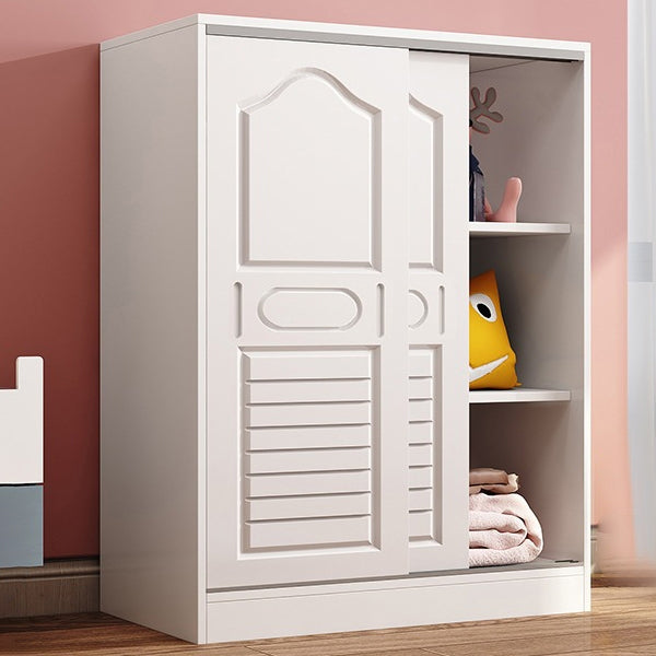 Modern Style Wardrobe Wood 2-Door Wardrobe Closet for Bedroom