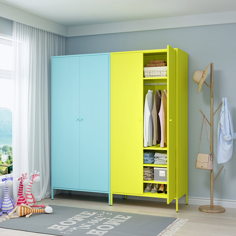Contemporary Style Wardrobe Metal Wardrobe Closet with Shelves
