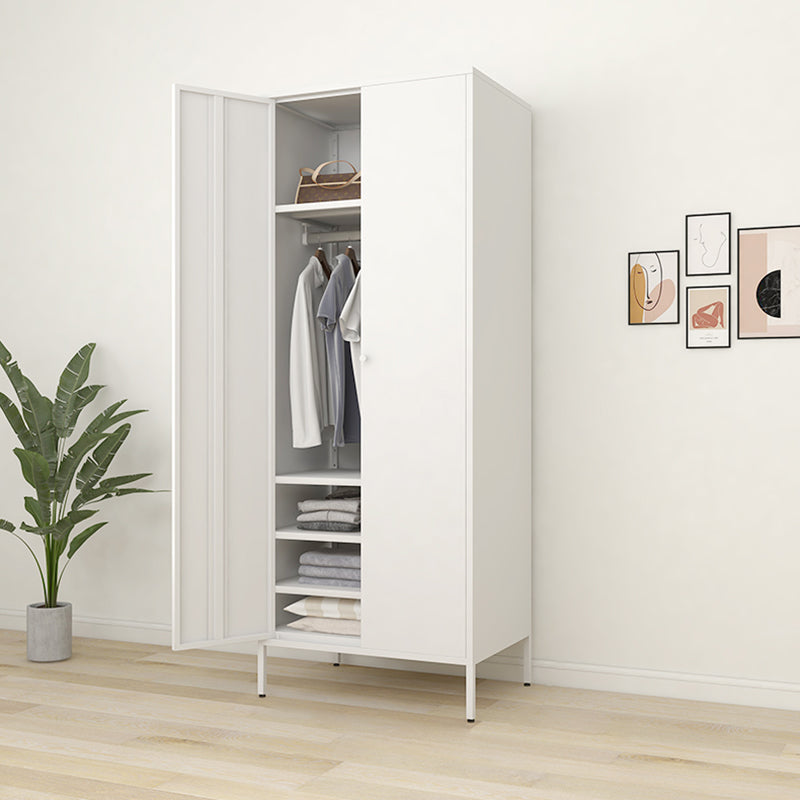 Contemporary Style Wardrobe Metal Wardrobe Closet with Shelves