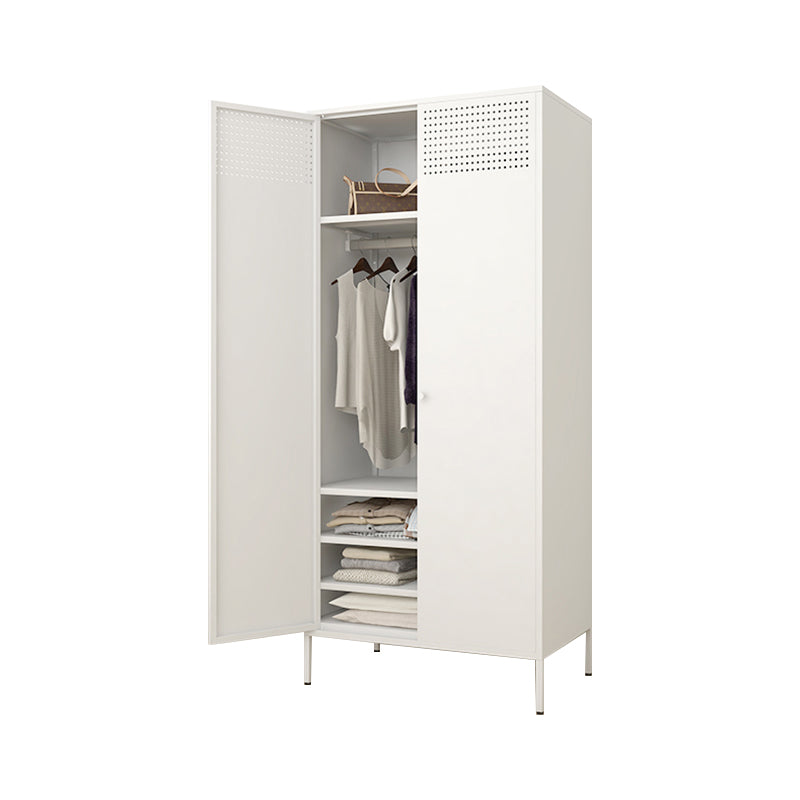 Contemporary Style Wardrobe Metal Wardrobe Closet with Shelves