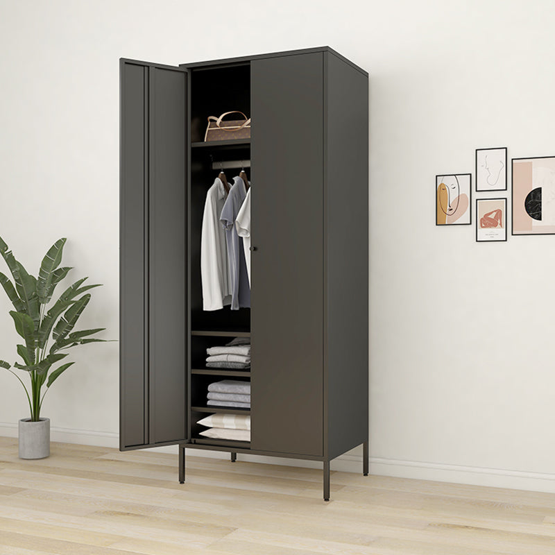 Contemporary Style Wardrobe Metal Wardrobe Closet with Shelves