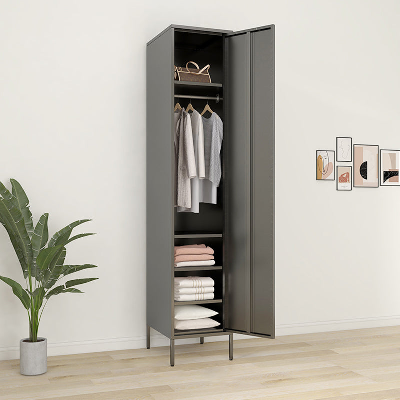 Contemporary Style Wardrobe Metal Wardrobe Closet with Shelves