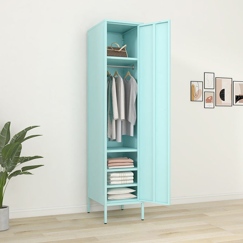 Contemporary Style Wardrobe Metal Wardrobe Closet with Shelves